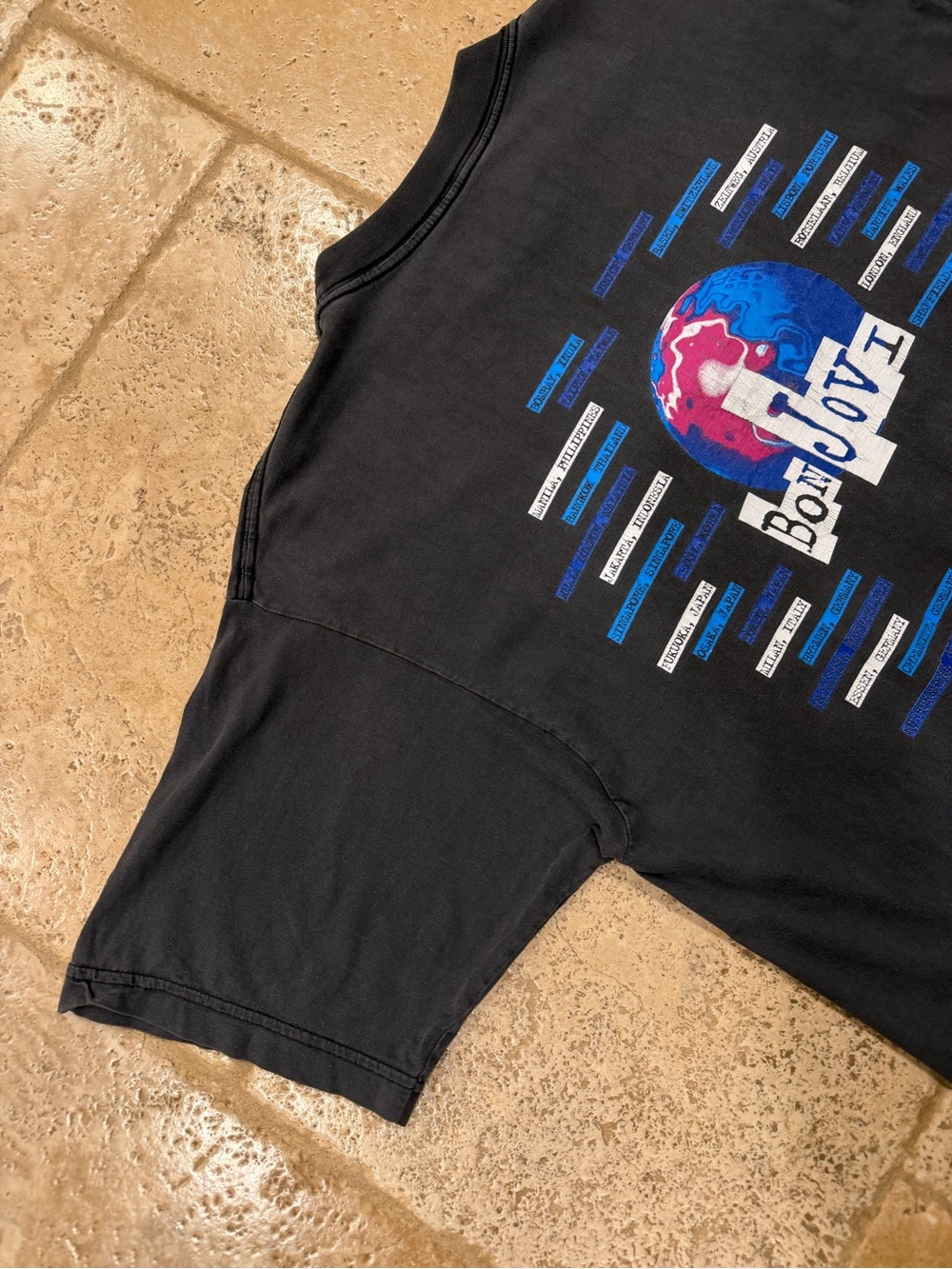 Vintage Bon Jovi 1995 World Tour Faded Band Tee - Picture 11 of 15